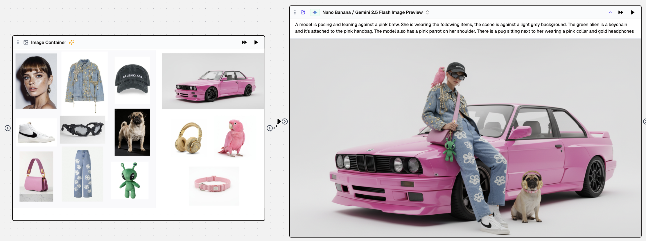Generate an image from a collage using Nano Banana