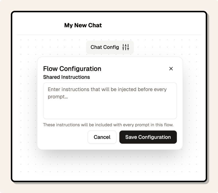 Global prompt instructions feature