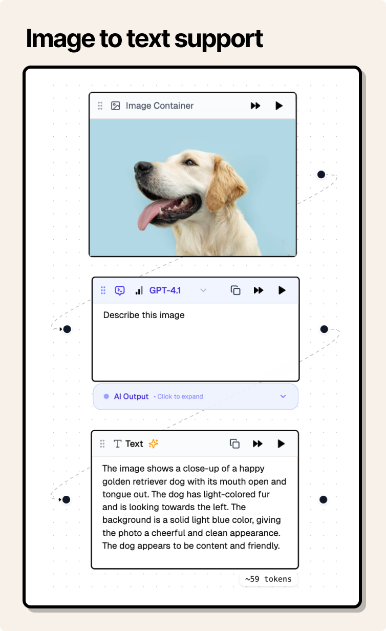 Image-to-text analysis
